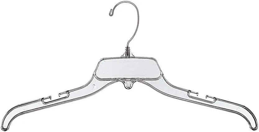 17"  Heavy Top Hangers (Black/Clear) (Box of 100)