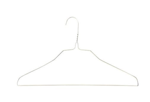 16" 14.5G Dress Hanger (White/Gold)(500/Box)