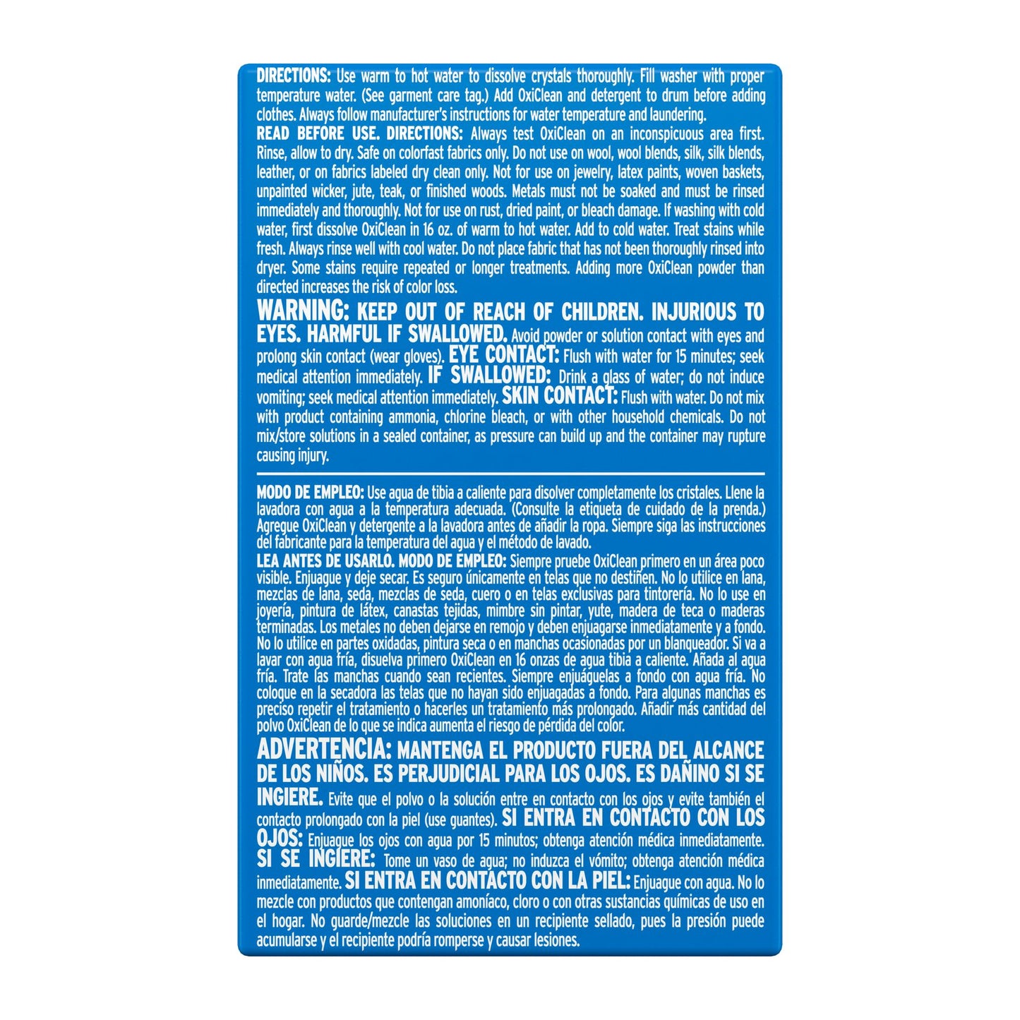 OxiClean- Versatile Stain Remover(1 OZ.)(156/Box)(.44 cents ea.)