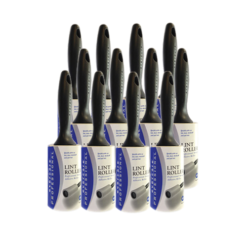Lint Rollers 12 pack (with handles)