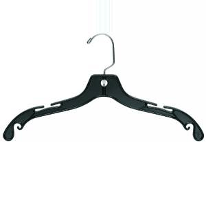 17" Heavy Top Hangers (Black/Clear) (Box of 100)