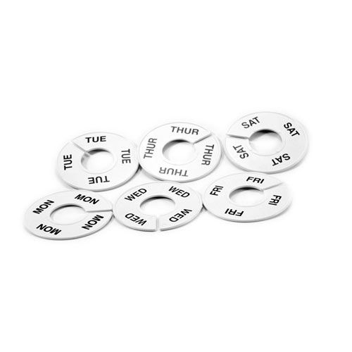 Rack Dividers - Round, Mon-Sat