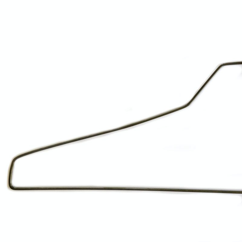 16" 14.5G Wire Shirt Hangers (White/Gold) (Box of 500)