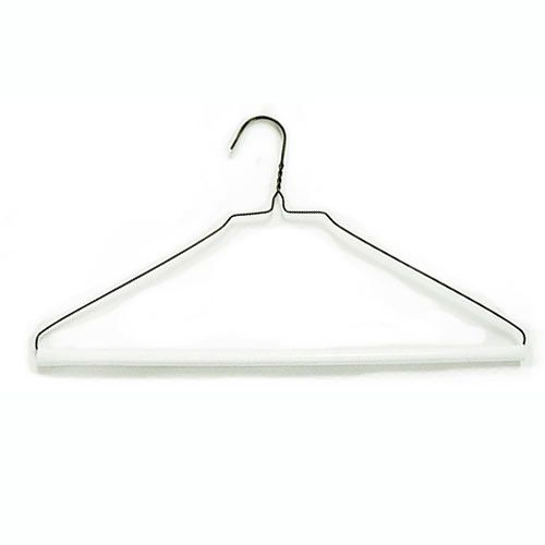18" 13G Strut Tube Pants Hangers (White/Gold) (Box of 200)