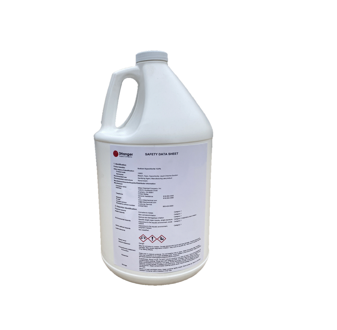 Sodium Hypochlorite 12.5% Bleach(1 gal/ 4gal)(Southern, CA Only)