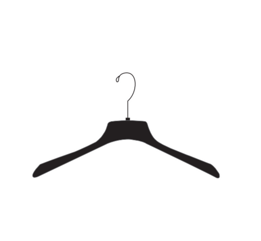 Concave Jacket Hangers(Black)(100/Box)