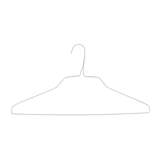 16" 14.5G Wire Shirt Hangers (White/Gold) (Box of 500)