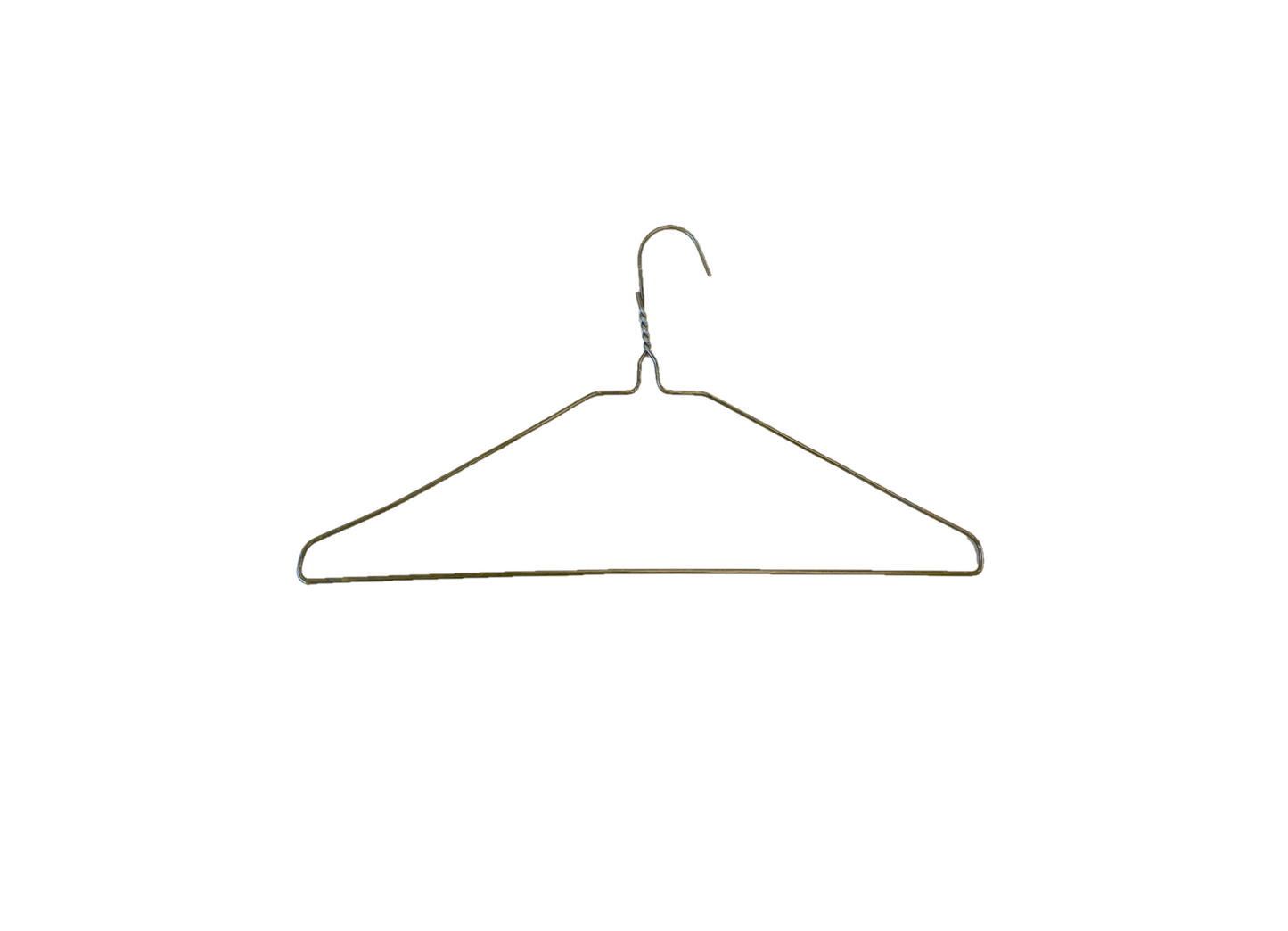 A gold-colored 18-inch 11.5G big man hanger suitable for uniforms, suits, and other garments.