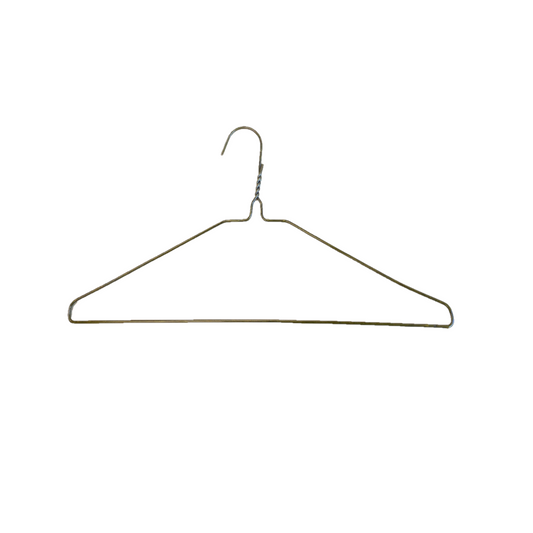 16" 14.5G Dress Hanger (White/Gold)(500/Box)