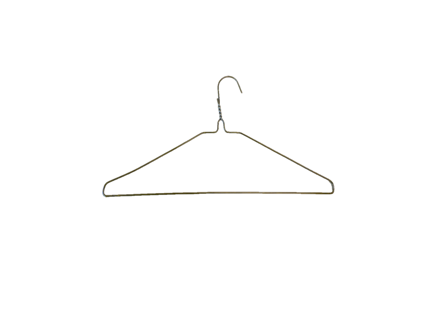 16" 14.5G Dress Hanger (White/Gold)(500/Box)