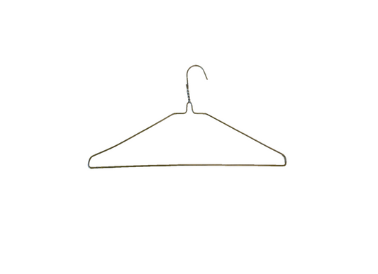 16" 14.5G Dress Hanger (White/Gold)(500/Box)