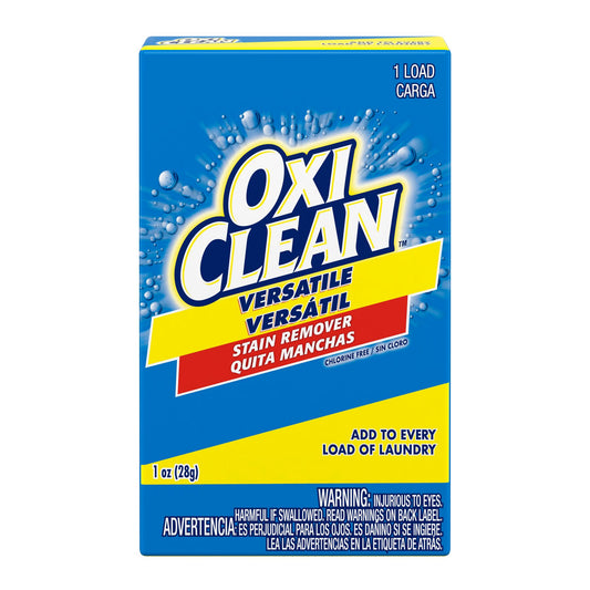 OxiClean- Versatile Stain Remover(1 OZ.)(156/Box)(.49 cents ea.)