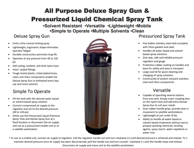Spotting Tank & Spray Gun- Southern, CA ONLY