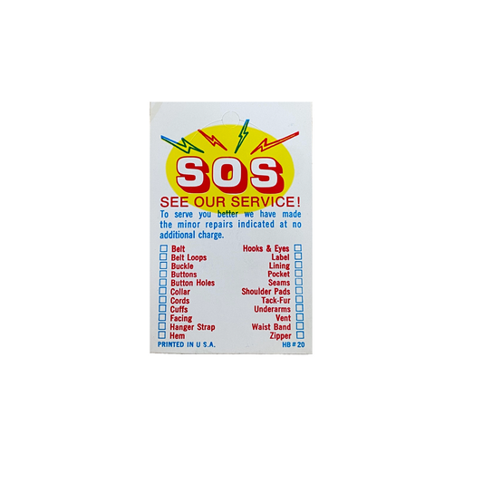 SOS Hanger Tags (1000pcs) FINAL SALE