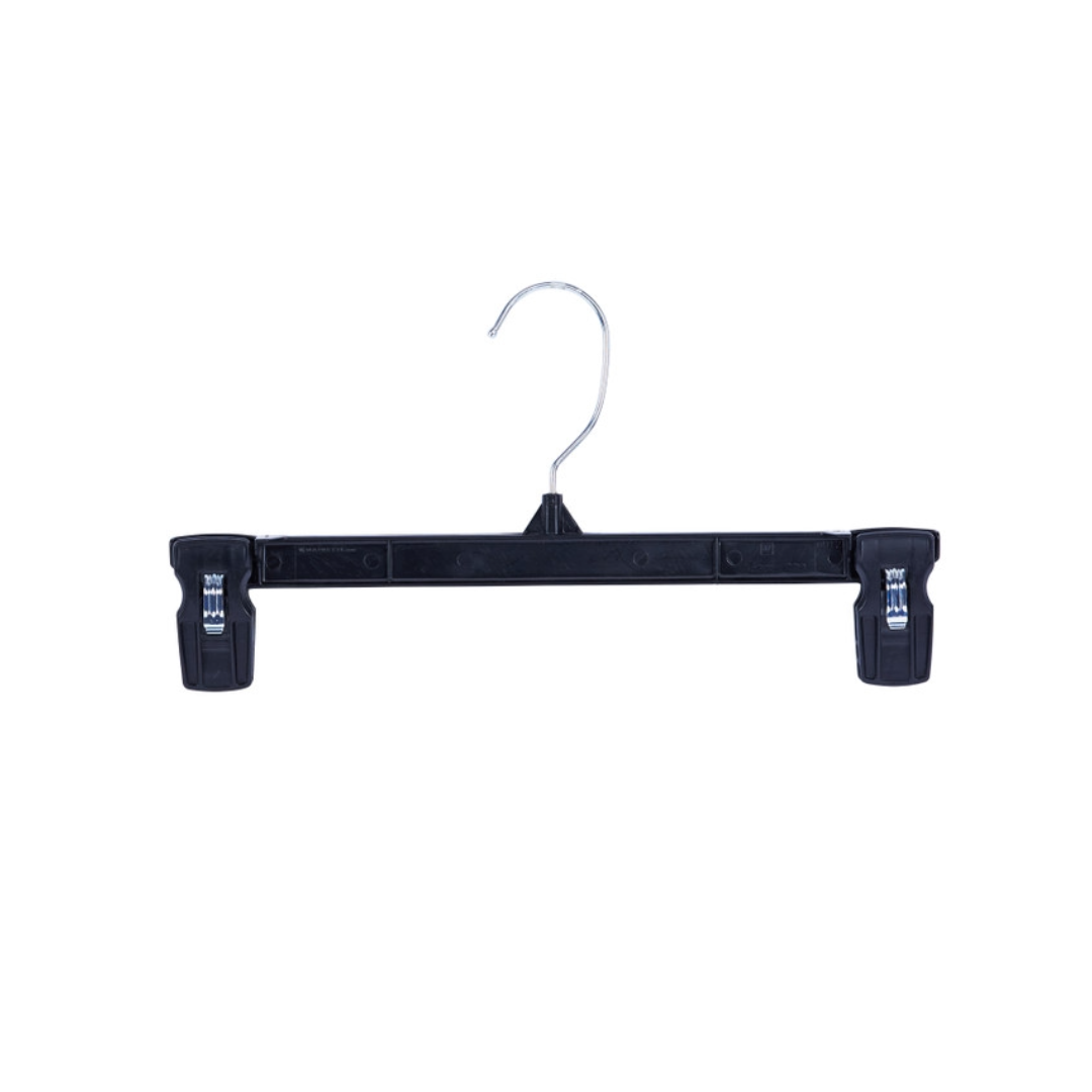 12" Clip Hangers with Rubber Pinch Grip (Black)(Box of 200)