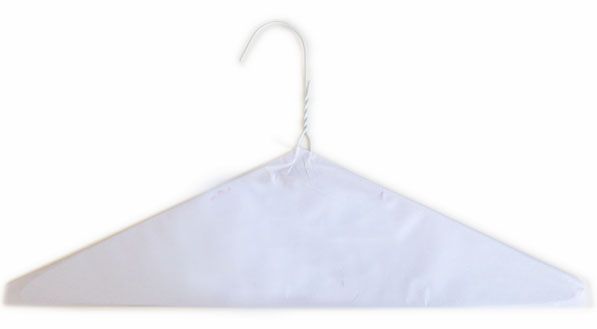 White Metal Wire Plain Hangers Clothes Coat Hanger 40cm 16/13gauge  Multilisting