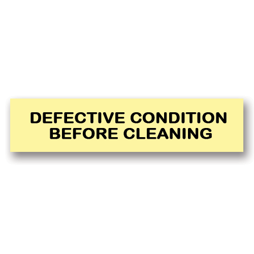 Defective Condition Before Cleaning Yellow Flag Tags (1,000)1,000)