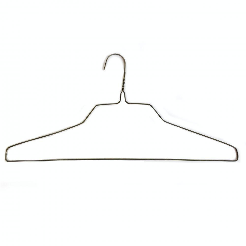 16 14.5G Wire Shirt Hangers (White/Gold) (Box of 500) – 3 Hanger Supply  Company