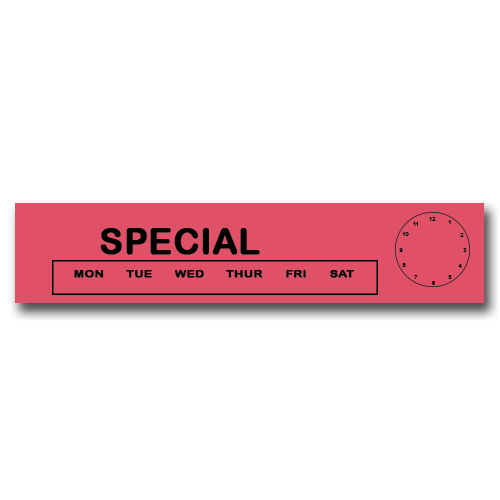 Special Day/Time Red Flag Tags(1,000)